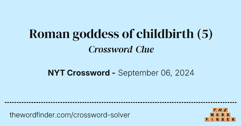 Roman goddess of childbirth crossword clue image
