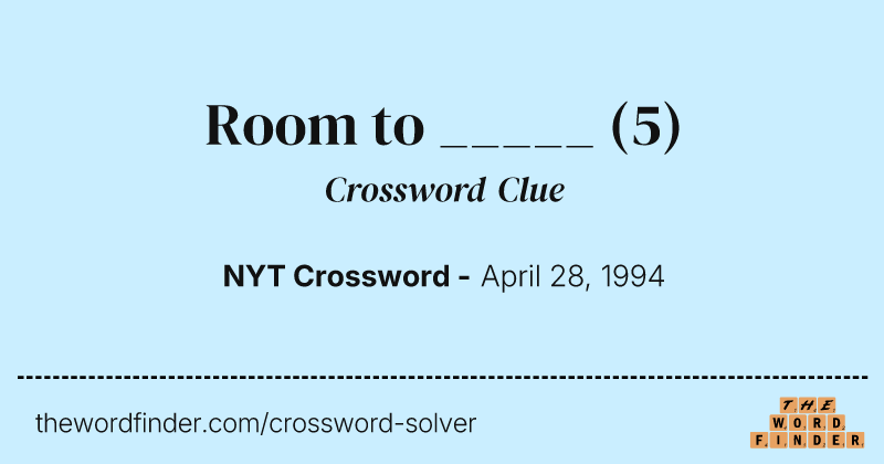 Room to _____ crossword clue image