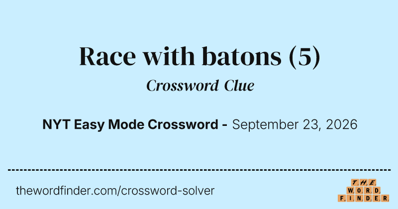 Race with batons crossword clue image