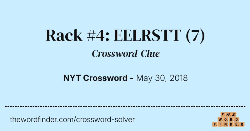 Rack #4: EELRSTT crossword clue image