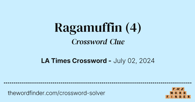 Ragamuffin crossword clue image