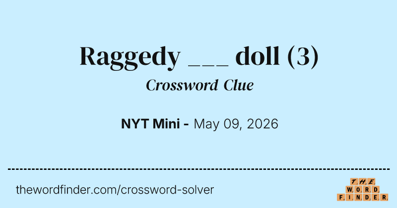 Raggedy ___ doll crossword clue image
