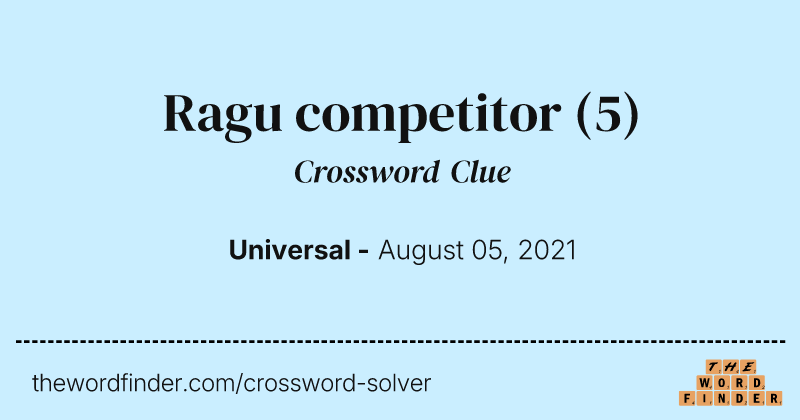 Ragu competitor crossword clue image