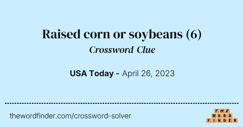 Raised corn or soybeans crossword clue image