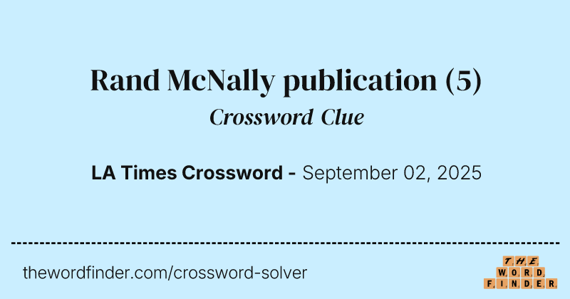 Rand McNally publication crossword clue image