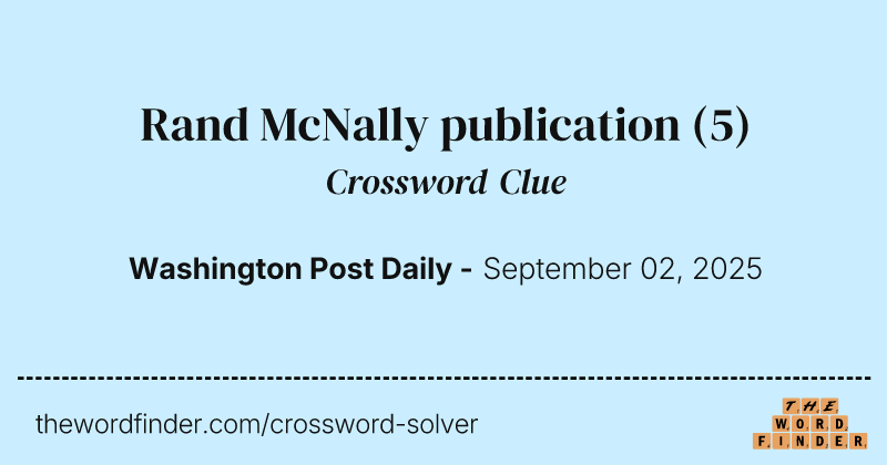 Rand McNally publication crossword clue image