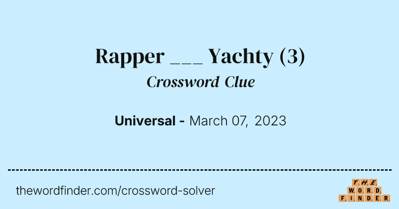 Rapper ___ Yachty crossword clue image