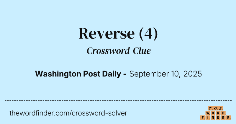 Reverse crossword clue image