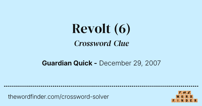 Revolt crossword clue image
