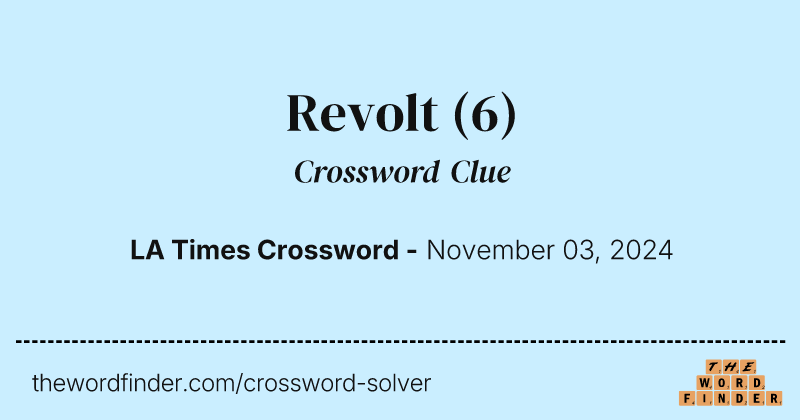 Revolt crossword clue image