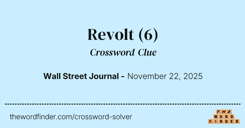 Revolt crossword clue image