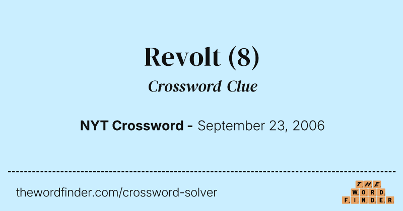 Revolt crossword clue image