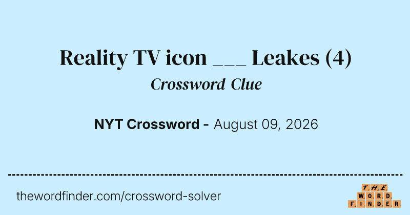 Reality TV icon ___ Leakes crossword clue image