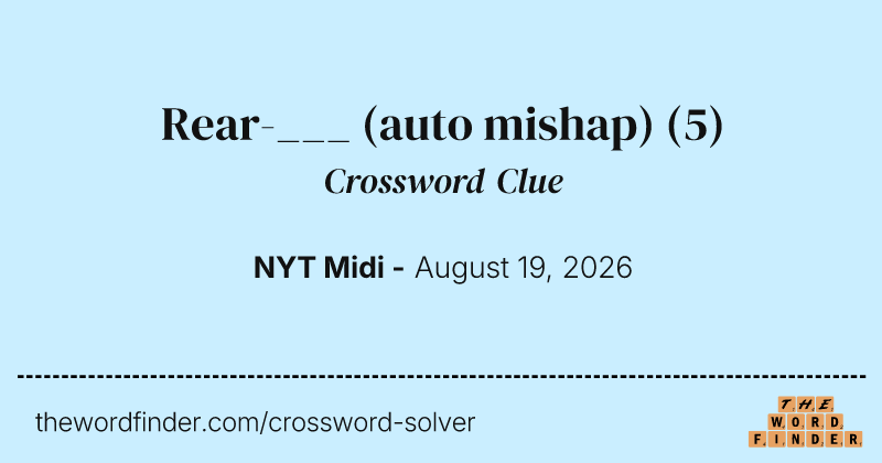 Rear-___ (auto mishap) crossword clue image