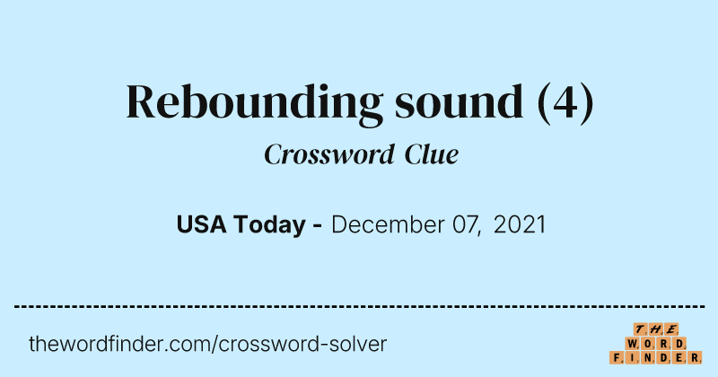 Rebounding sound crossword clue image