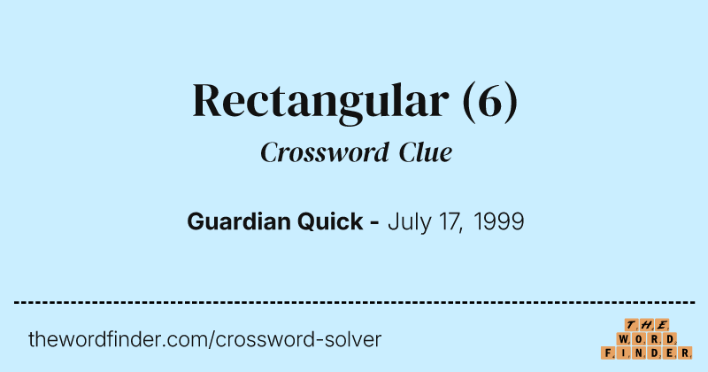Rectangular crossword clue image