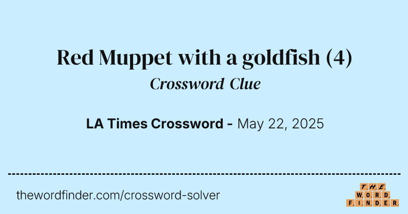 Red Muppet with a goldfish crossword clue image