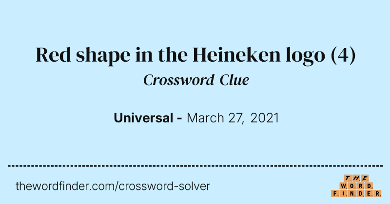 Red shape in the Heineken logo crossword clue image