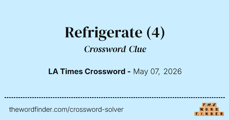 Refrigerate crossword clue image
