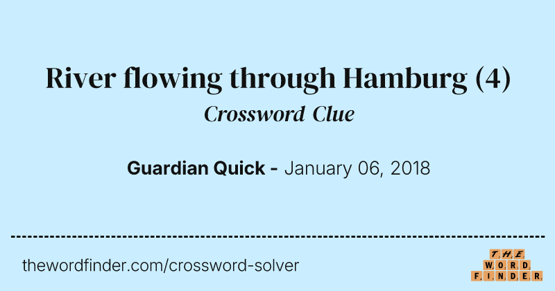 River flowing through Hamburg crossword clue image
