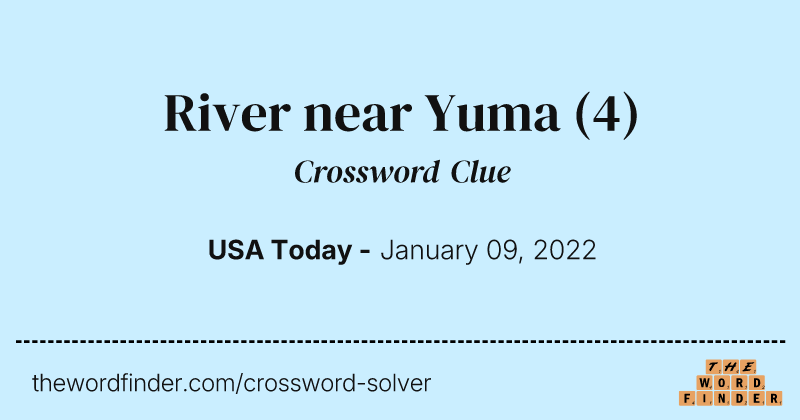 River near Yuma crossword clue image