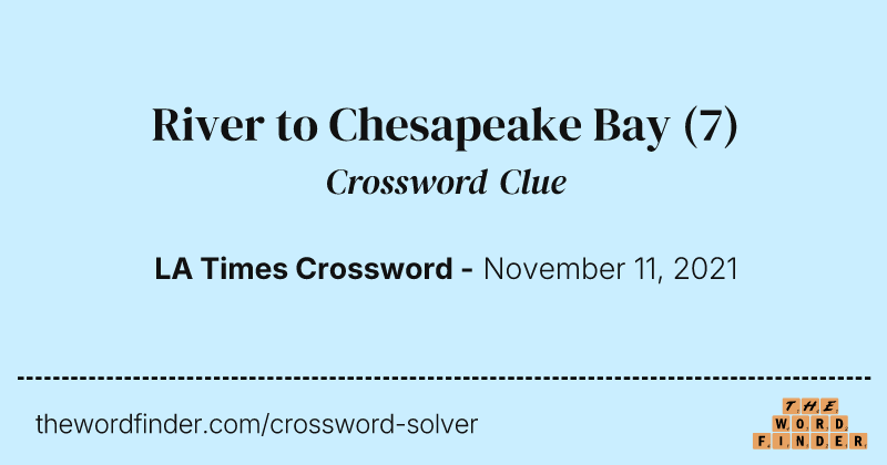 River to Chesapeake Bay crossword clue image