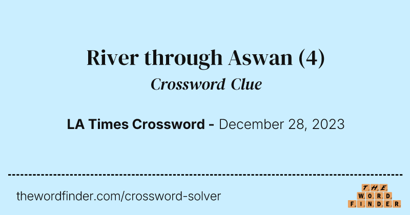 River through Aswan crossword clue image