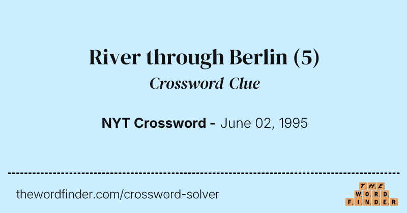 River through Berlin crossword clue image