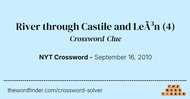 River through Castile and León crossword clue image