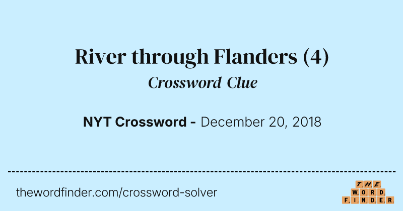 River through Flanders crossword clue image