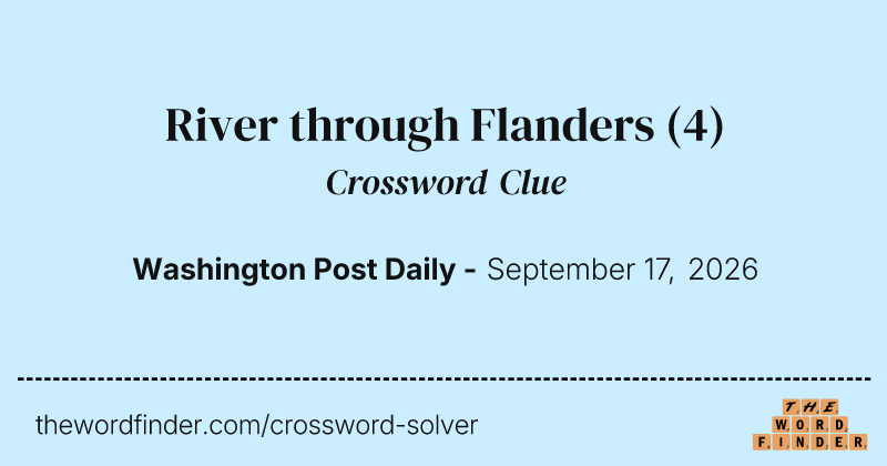 River through Flanders crossword clue image