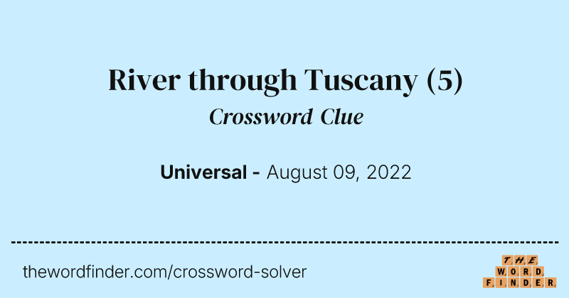 River through Tuscany crossword clue image