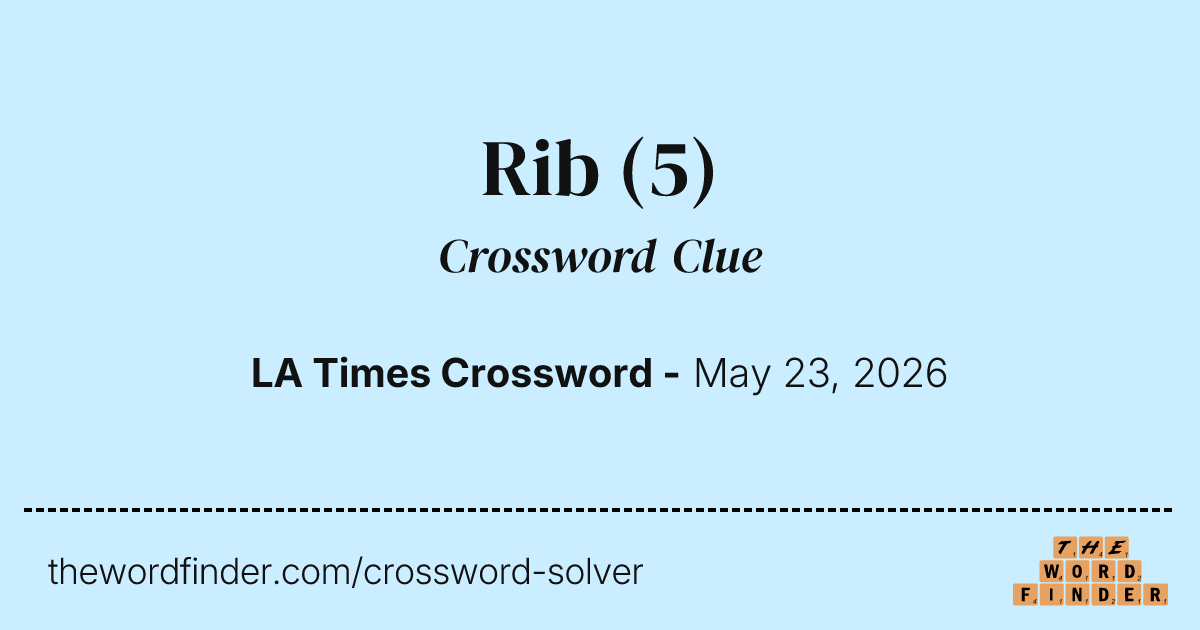 Rib — Crossword Clue