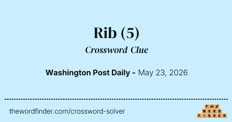 Rib crossword clue image