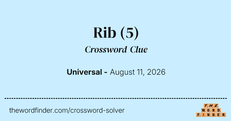 Rib crossword clue image