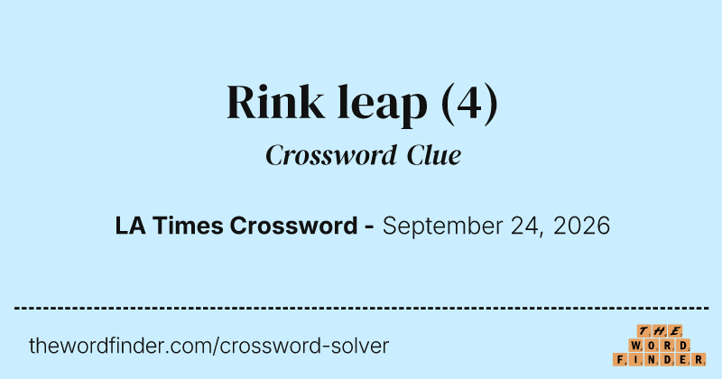 Rink leap crossword clue image