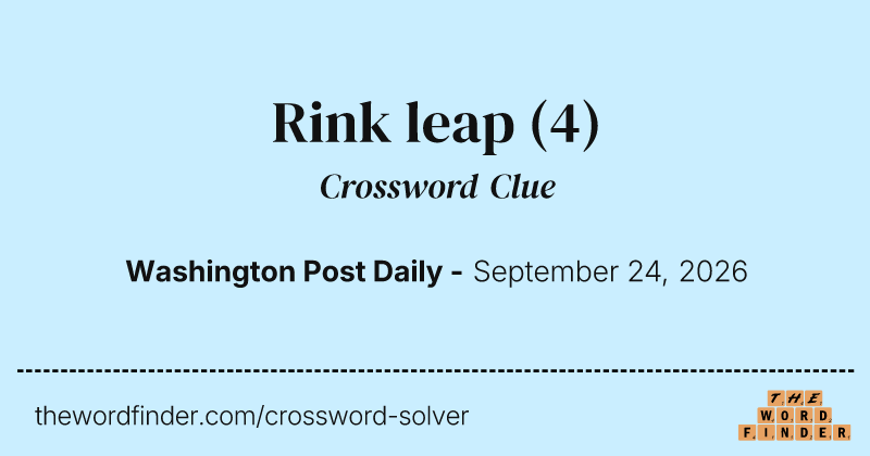Rink leap crossword clue image