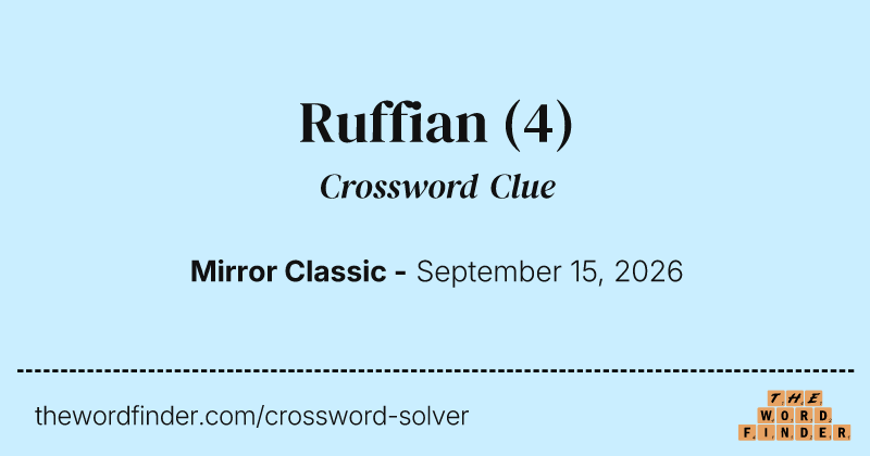 Ruffian crossword clue image