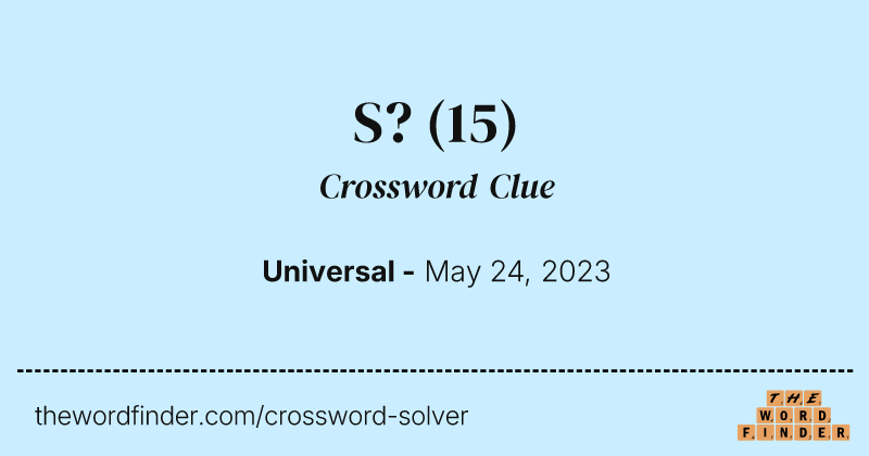 S? crossword clue image