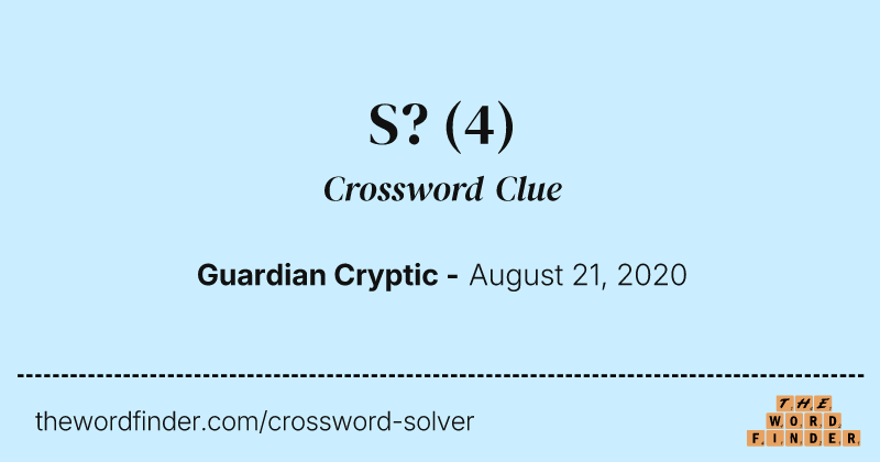S? crossword clue image
