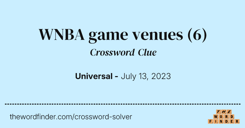 WNBA game venues crossword clue image