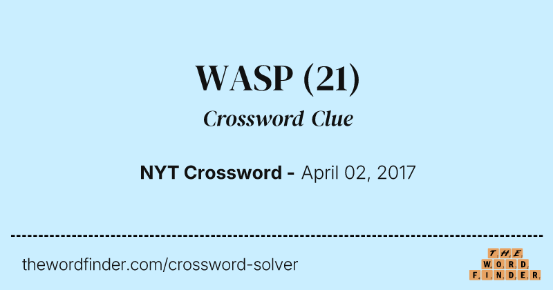 WASP crossword clue image