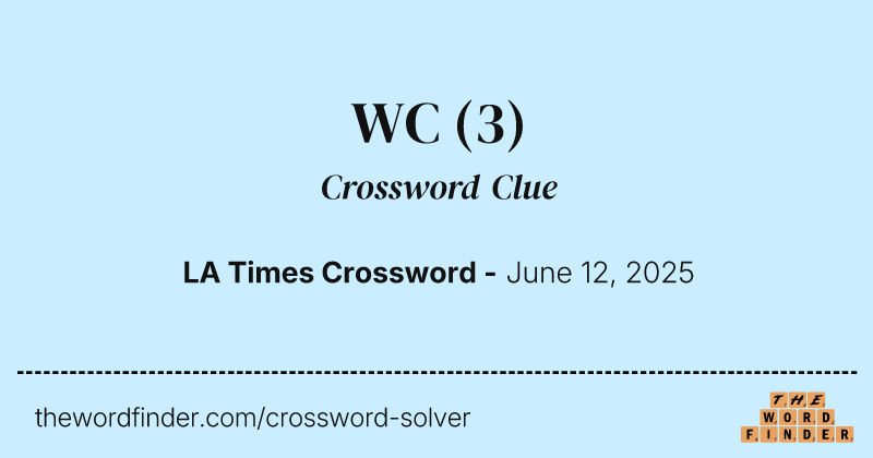 WC crossword clue image