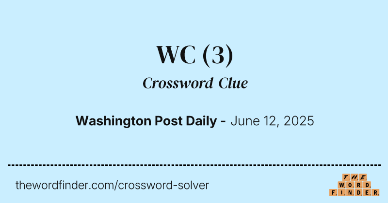 WC crossword clue image