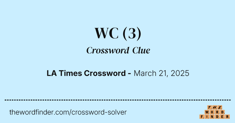WC crossword clue image
