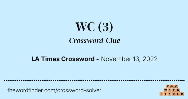 WC crossword clue image
