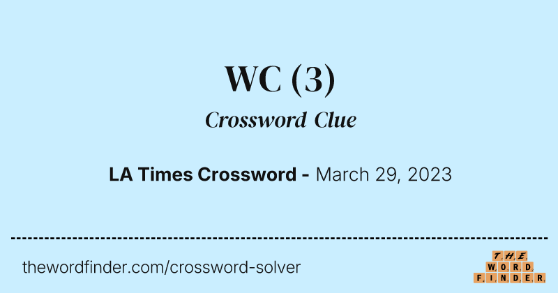 WC crossword clue image