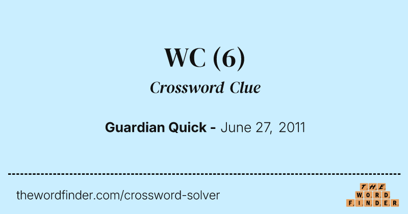 WC crossword clue image