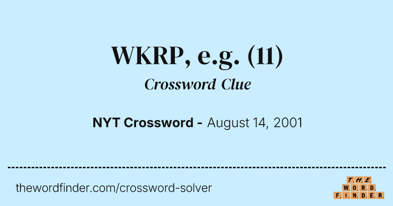 WKRP, e.g. crossword clue image