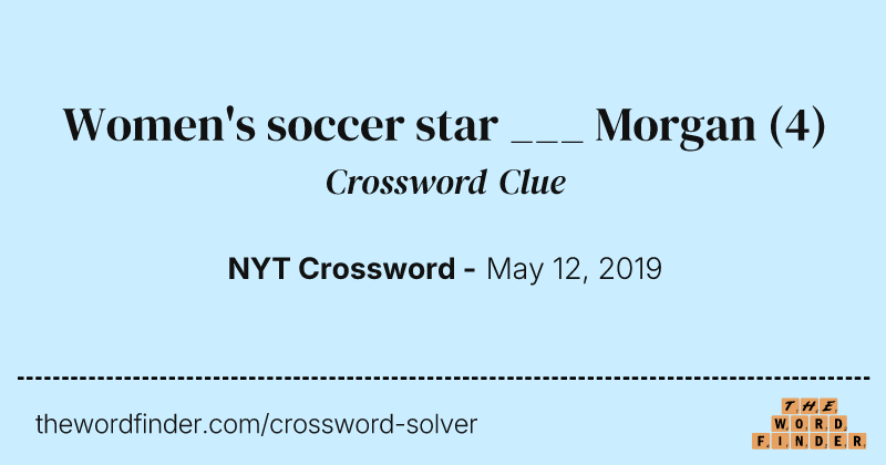 Women's soccer star ___ Morgan crossword clue image